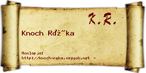 Knoch Réka névjegykártya