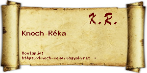 Knoch Réka névjegykártya